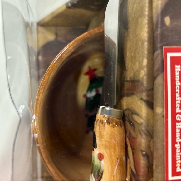 TableTops Holiday Christmas Tree Serving Bowl Dip & Spreader Set 2 Piece - Picture 6 of 9